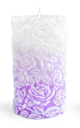 Parafínová svíčka DREAM 8x13,5 cm fialová