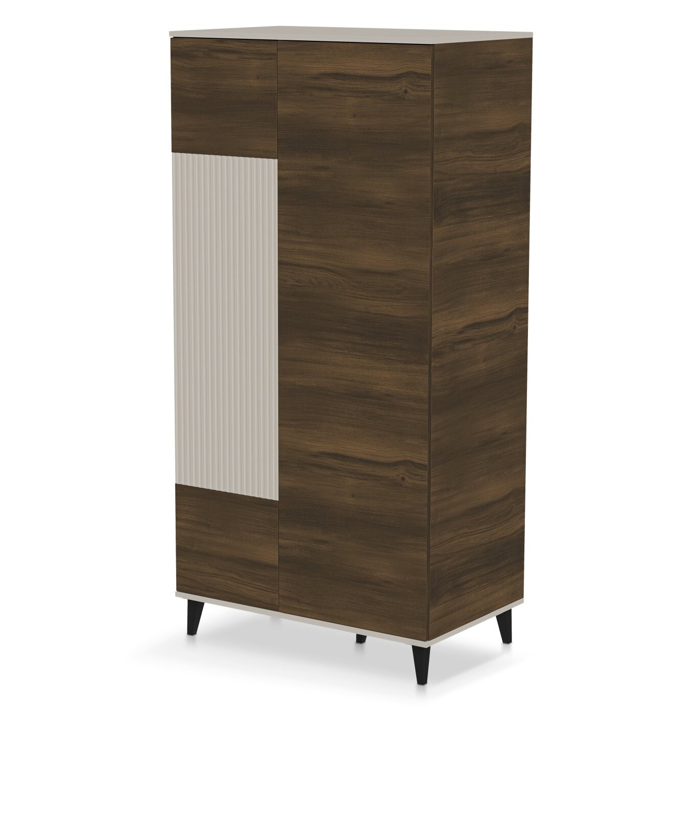 Šatní skříň Random 90 cm kašmír/ořech