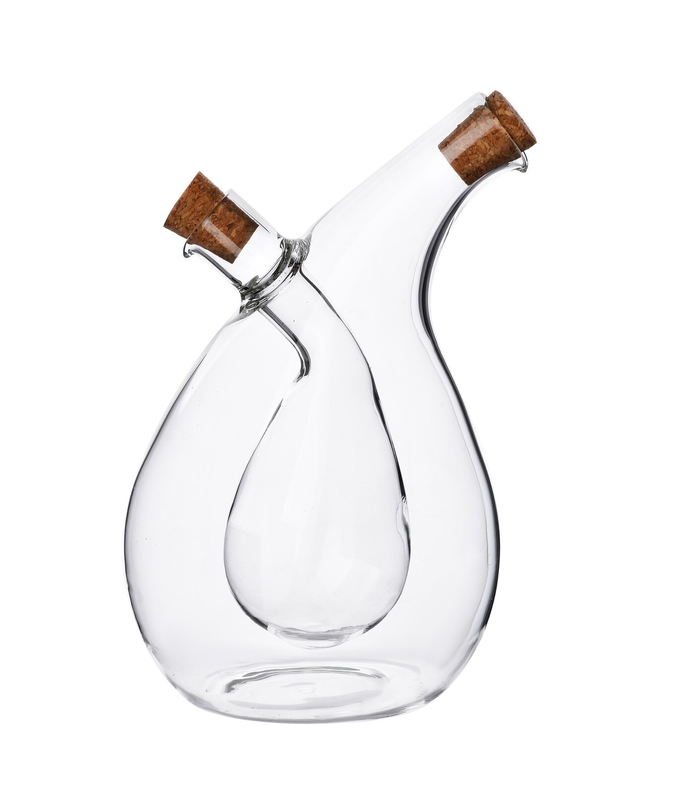 Skleněná láhev 2v1 PETER na olej 350 ml a ocet 75 ml čirá
