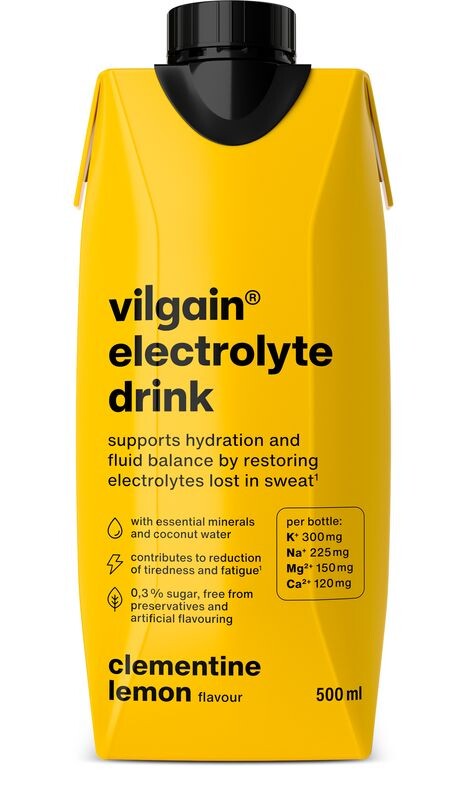 Vilgain Electrolyte Drink – mandarínka s citrónom 500 ml