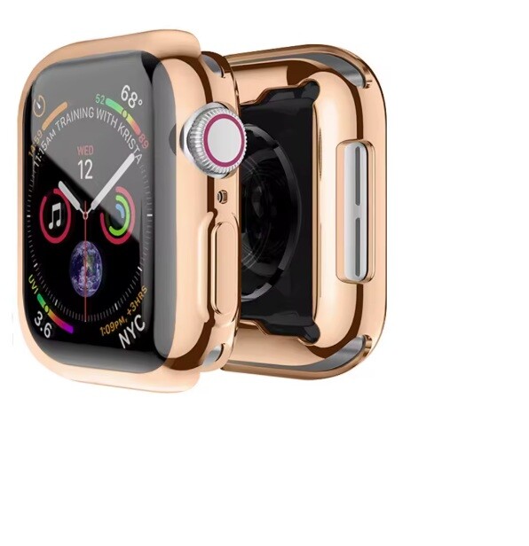 Silikónový kryt pre Apple Watch 10 46 mm - Růžovo zlatý