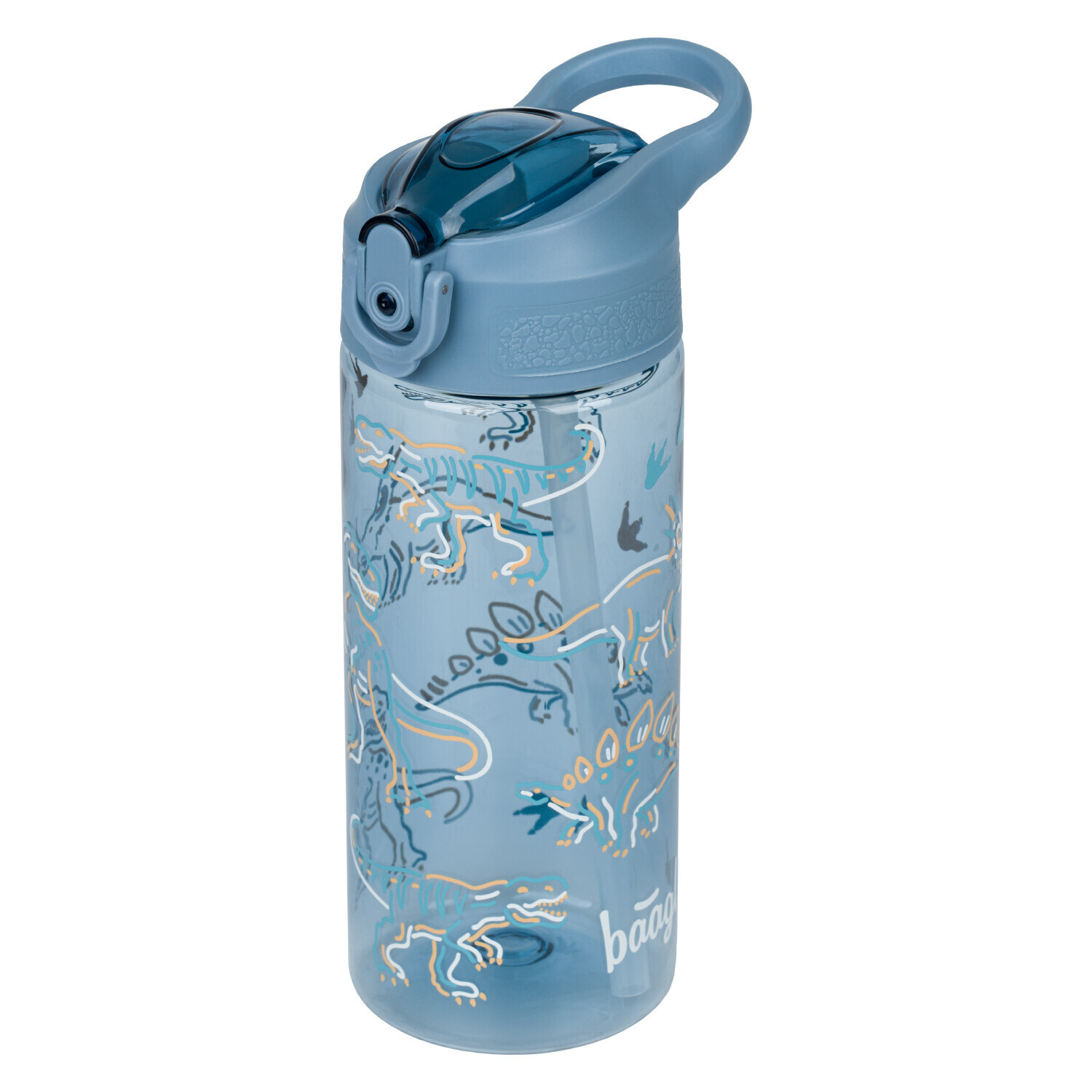 Tritánová fľaša na pitie so slamkou BAAGL Dino, 500 ml