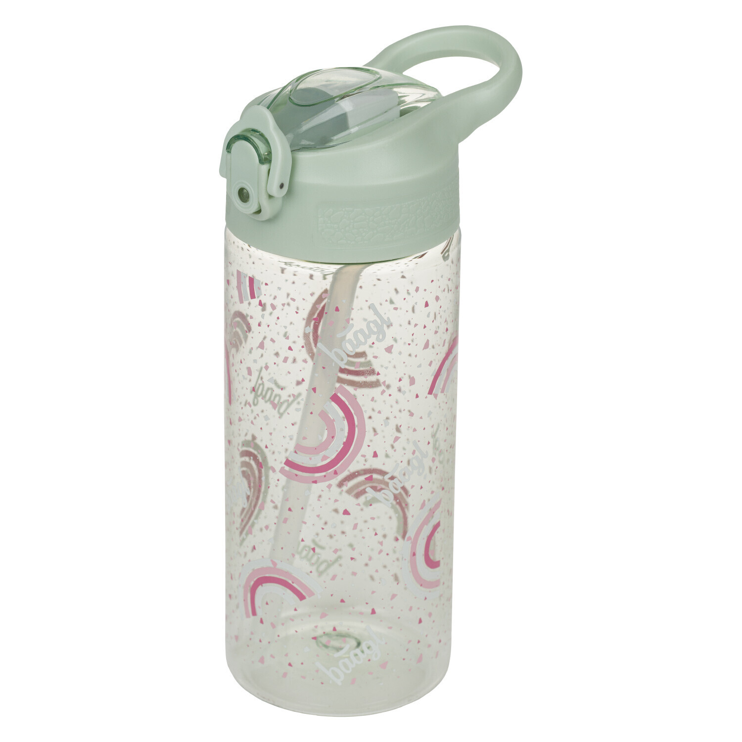 Tritánová fľaša na pitie so slamkou BAAGL Dúha, 500 ml