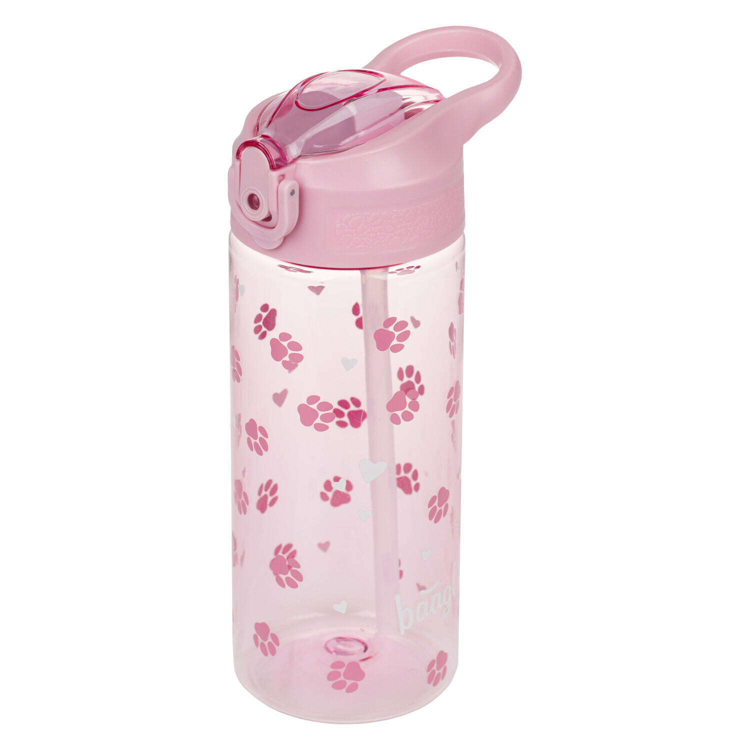 Tritánová fľaša na pitie so slamkou BAAGL Labky, 500 ml