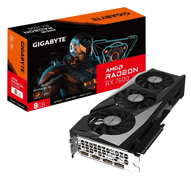 Gigabyte Radeon RX 7600 GAMING OC 8G ROZBALENE GV-R76GAMING OC-8GD#roz