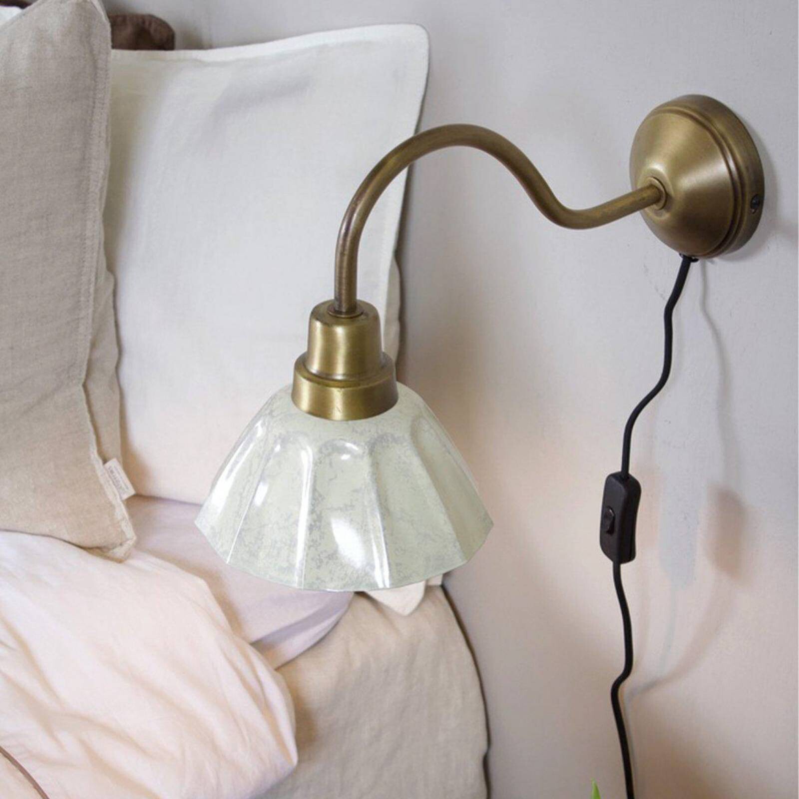 PR Home Nástenné svetlo Ester, prírodná biela, výška 34 cm, kov