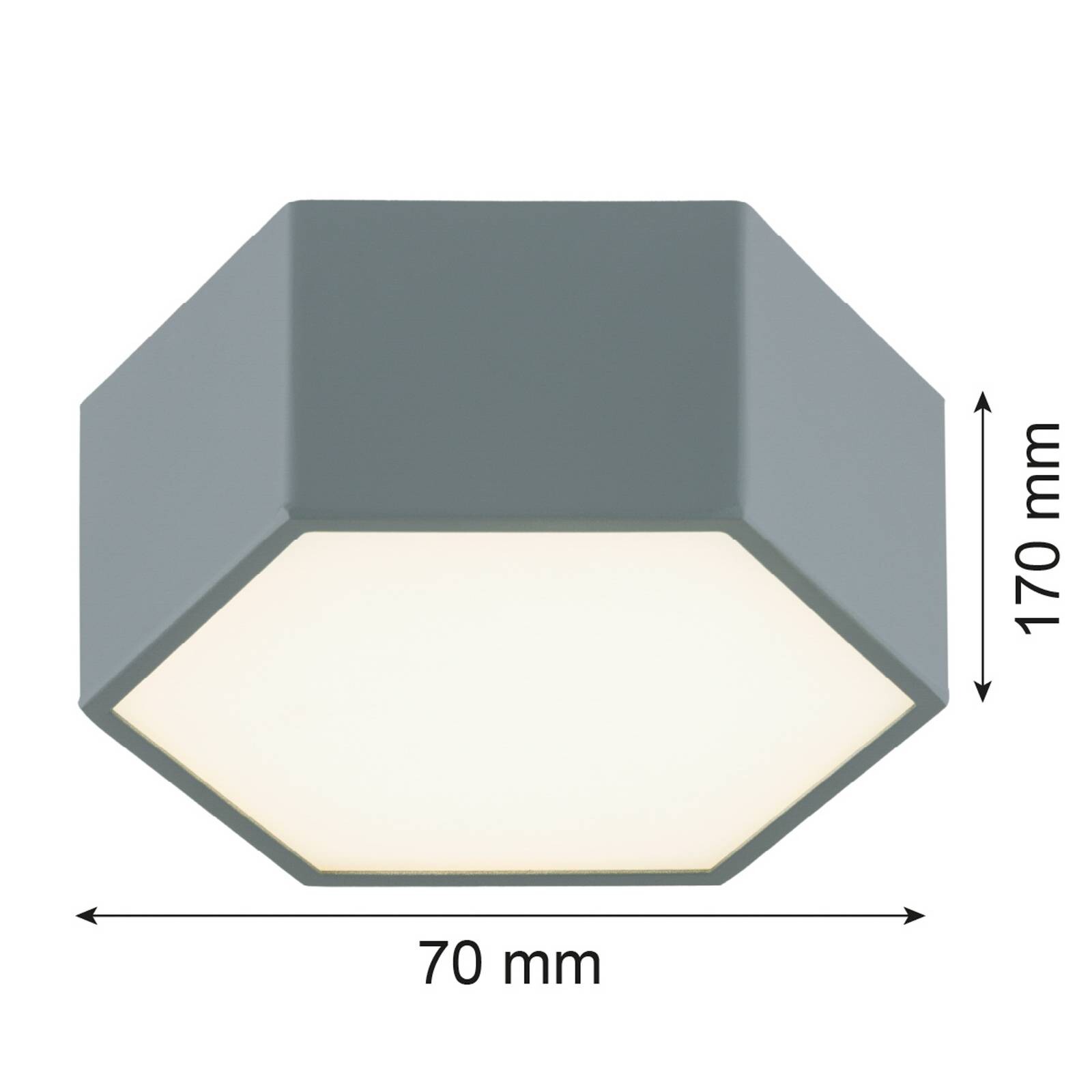 Stropné LED svetlo Libre, šalviová zelená, oceľ, 3 000 K