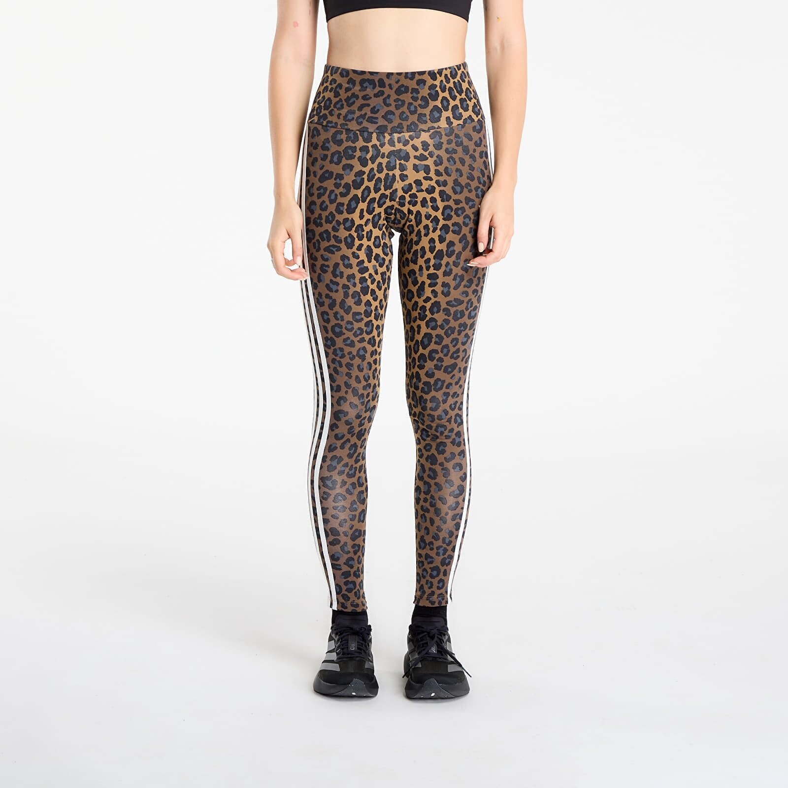 Legíny adidas Leopard 3-Stripes Legging Multicolor L