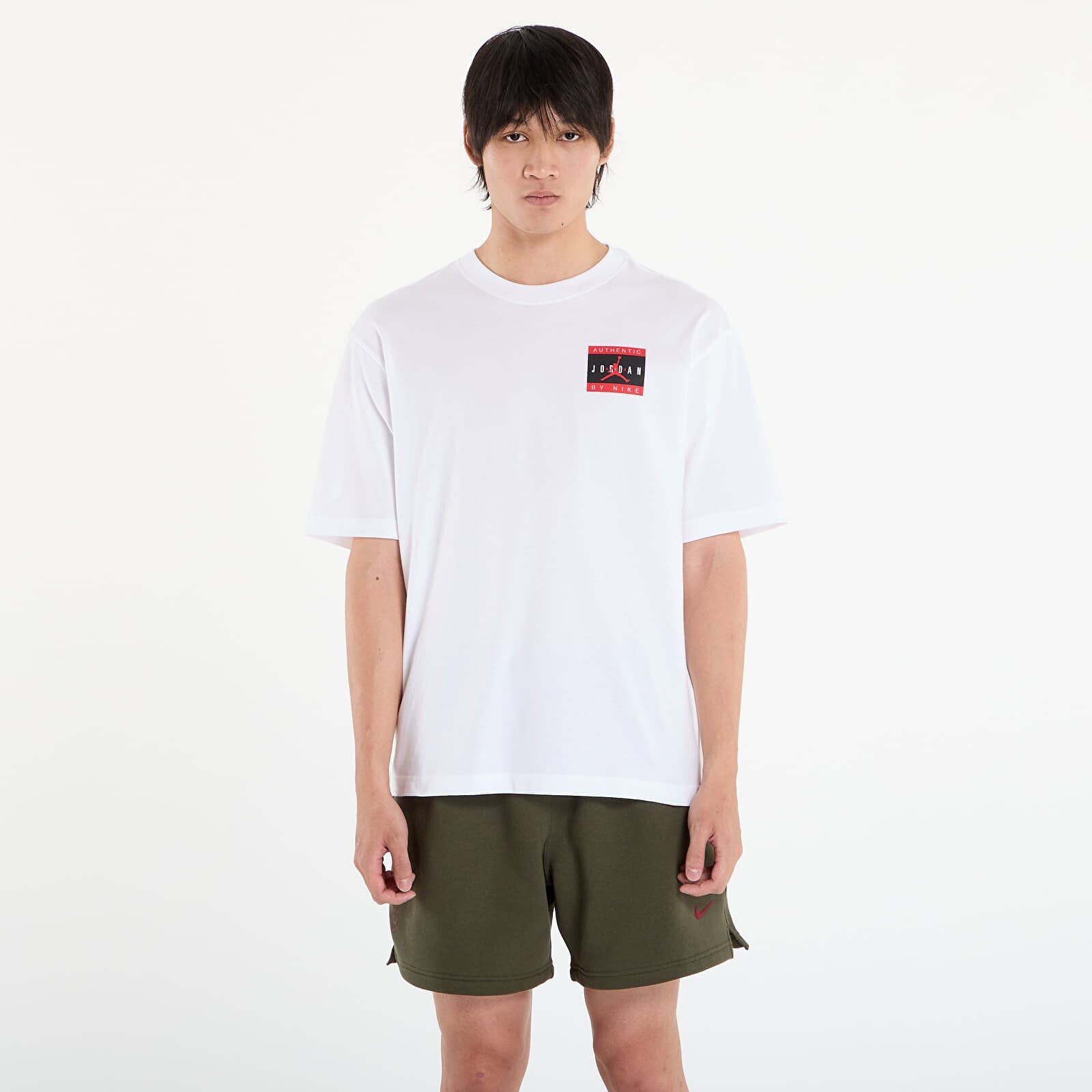 Tričko Jordan Brand Men's T-Shirt White/ University Red XXL