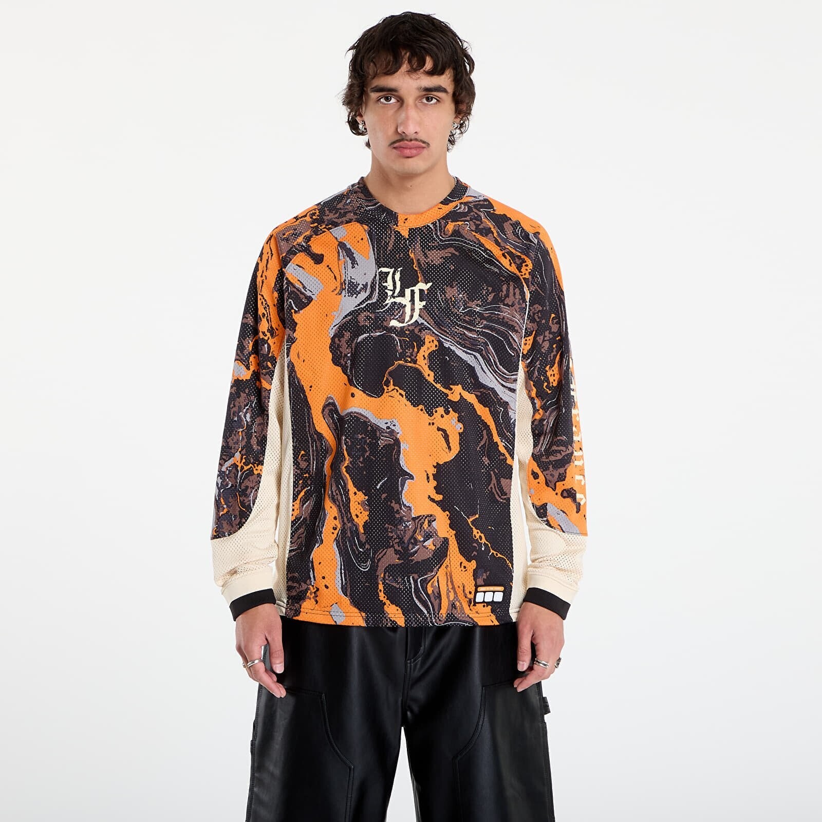 Dres Puma LaFrance HEEM Moto Jersey Orange Glo-AOP XL