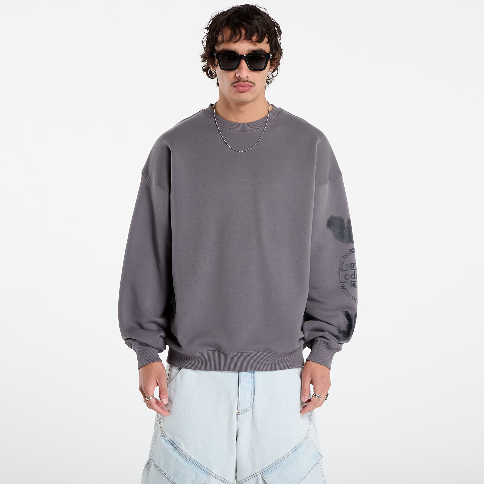 Mikina Y-3 Graphic Crew UNISEX Granite S