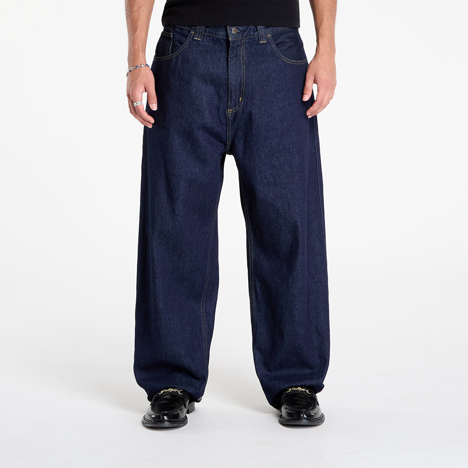 Kalhoty Carhartt WIP Brandon Pant Blue Rinsed S
