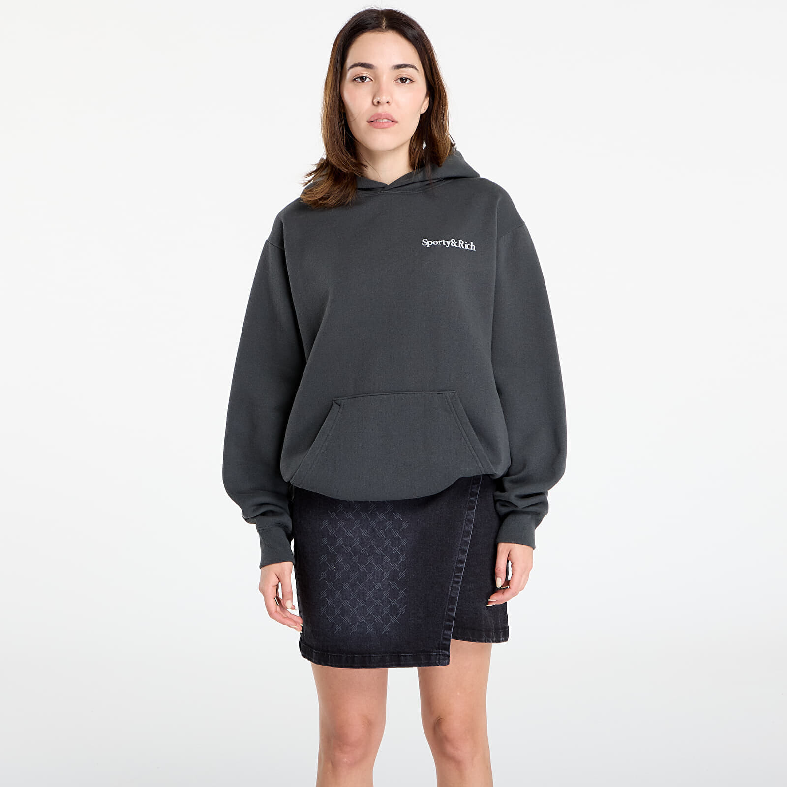 Mikina Sporty & Rich Health Is Wealth Soft Hoodie UNISEX Faded Black M