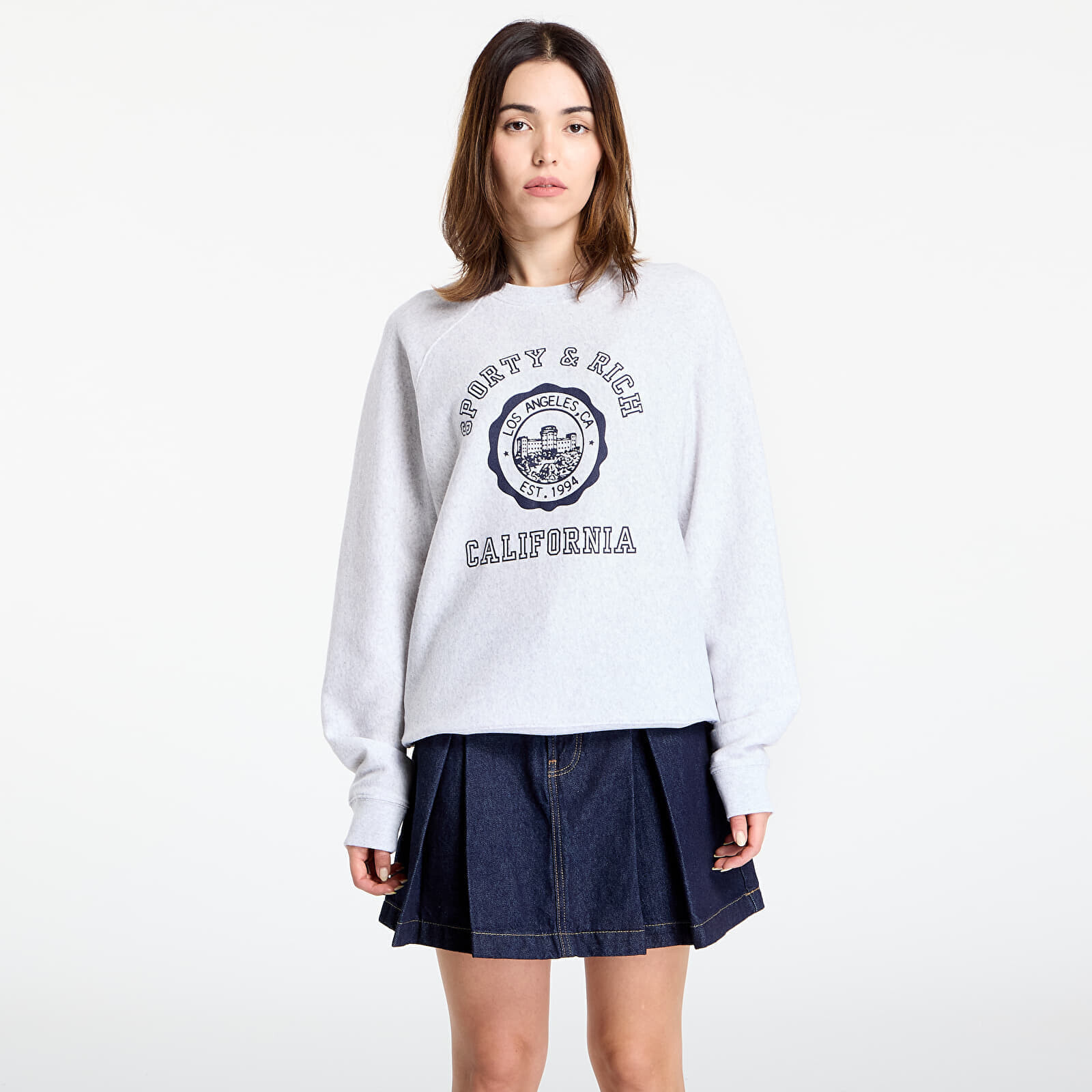 Mikina Sporty & Rich California Emblem Soft Crewneck UNISEX Heather Gray M