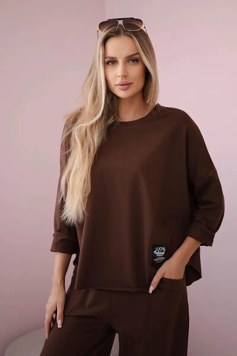 Włoski Bavlnená mikina nohavice set