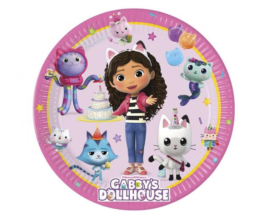 Procos Papierové taniere - Gabby's Dollhouse 23 cm 8 ks
