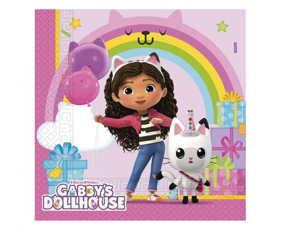 Procos Servítky - Gabby's Dollhouse 33 x 33 cm 20 ks