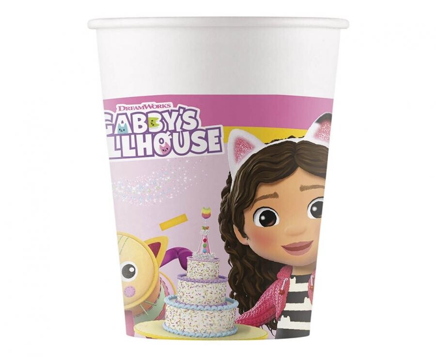 Procos Papierové poháre - Gabby's Dollhouse 200 ml 8 ks