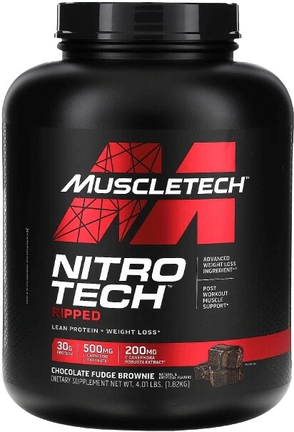 Muscletech nitro-tech ripped 1800 g - vanilka