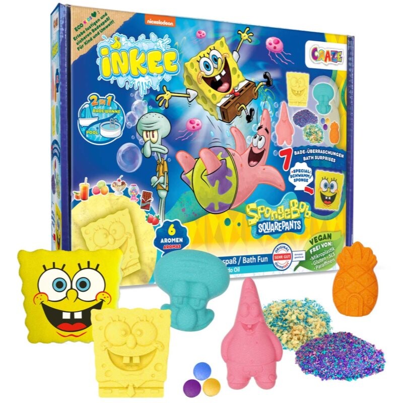 Craze SpongeBob Gift Box šumivé gule do kúpeľa v darčekovom balení
