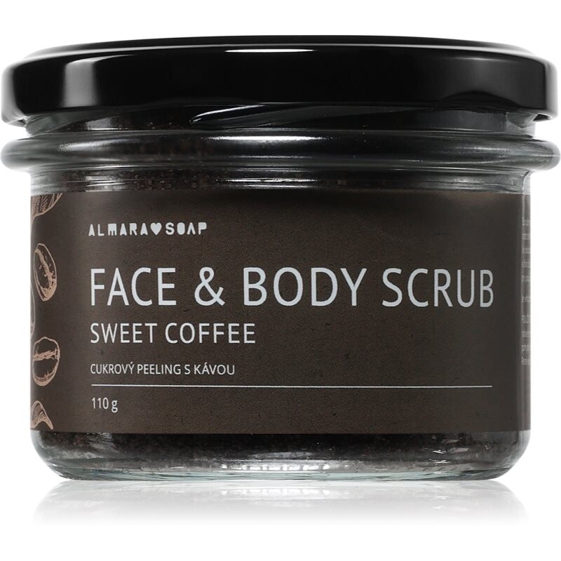 Almara Soap Face & Body Scrub cukrový peeling na telo a tvár s vôňou Sweet Coffee 110 g