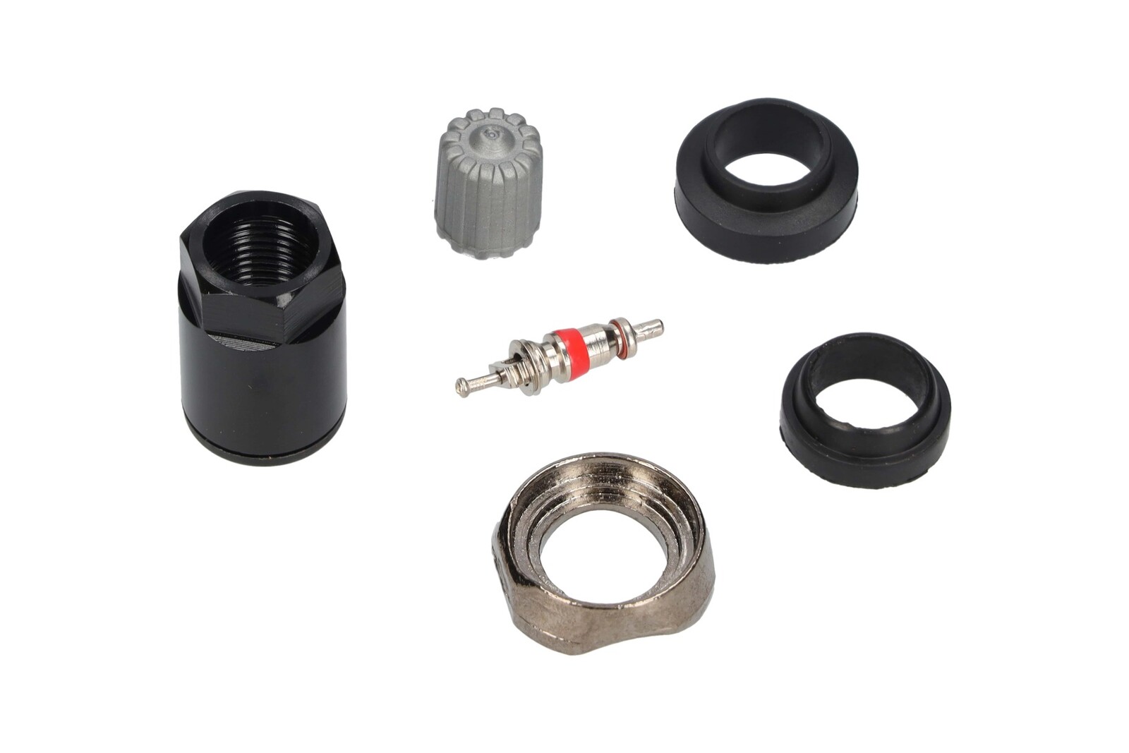 Universal TPMS Valve Repair Kit for Black Aluminum Valves