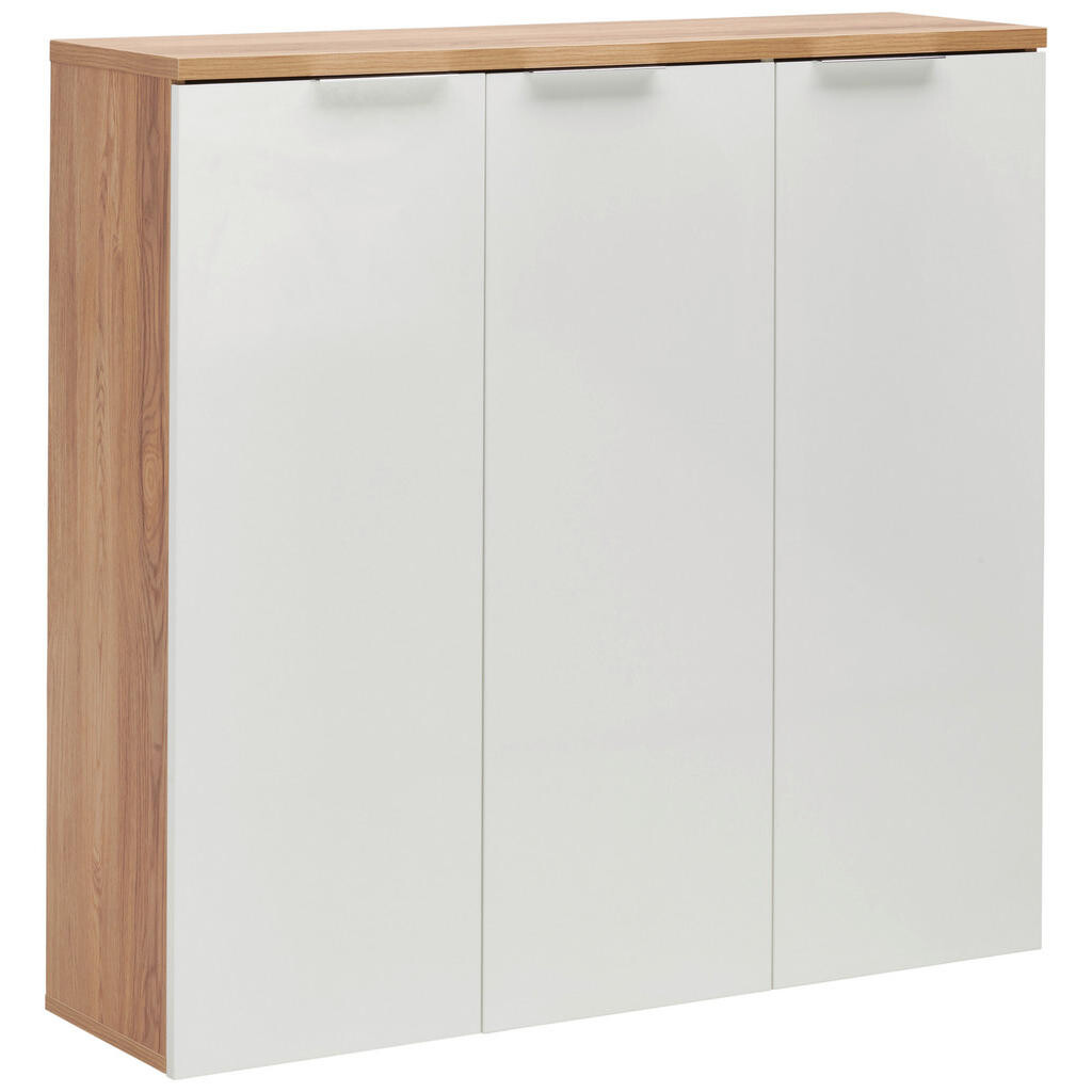 Xora SKRINKA NA TOPÁNKY, farba duba, biela s vysokým leskom, 120/115/34 cm