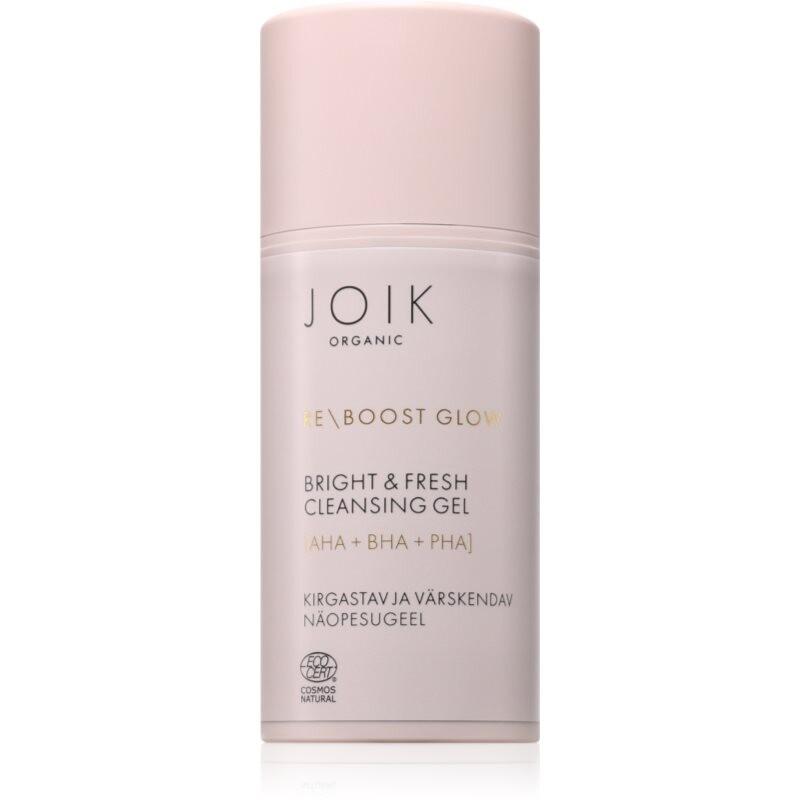 JOIK Organic Re-Boost Glow osviežujúci čistiaci pleťový gél s exfoliačným účinkom 100 ml