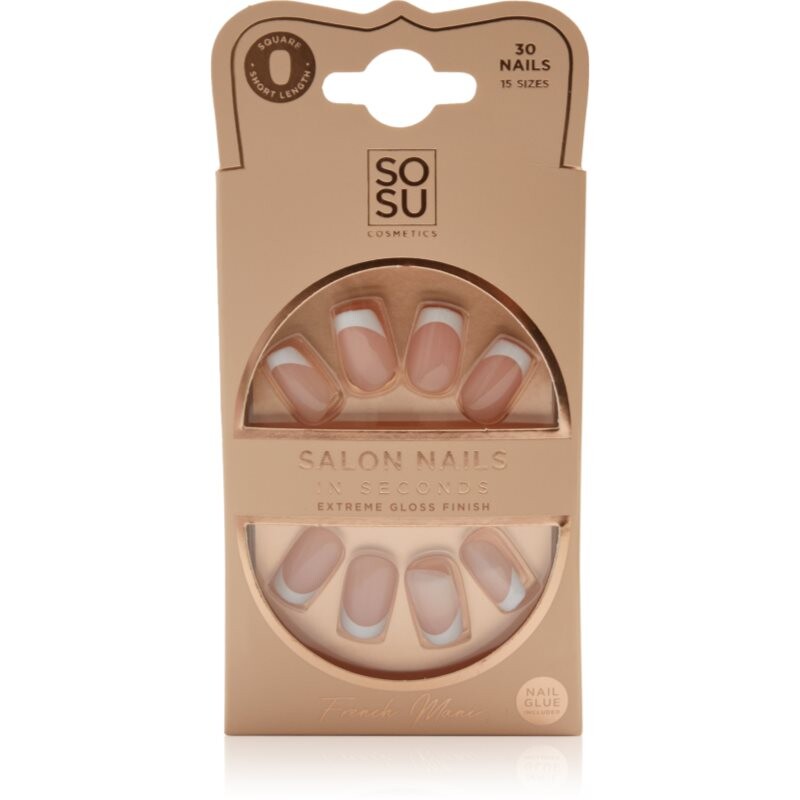 SOSU Cosmetics Salon Nails French Mani umelé nechty odtieň French Mani 30 ks