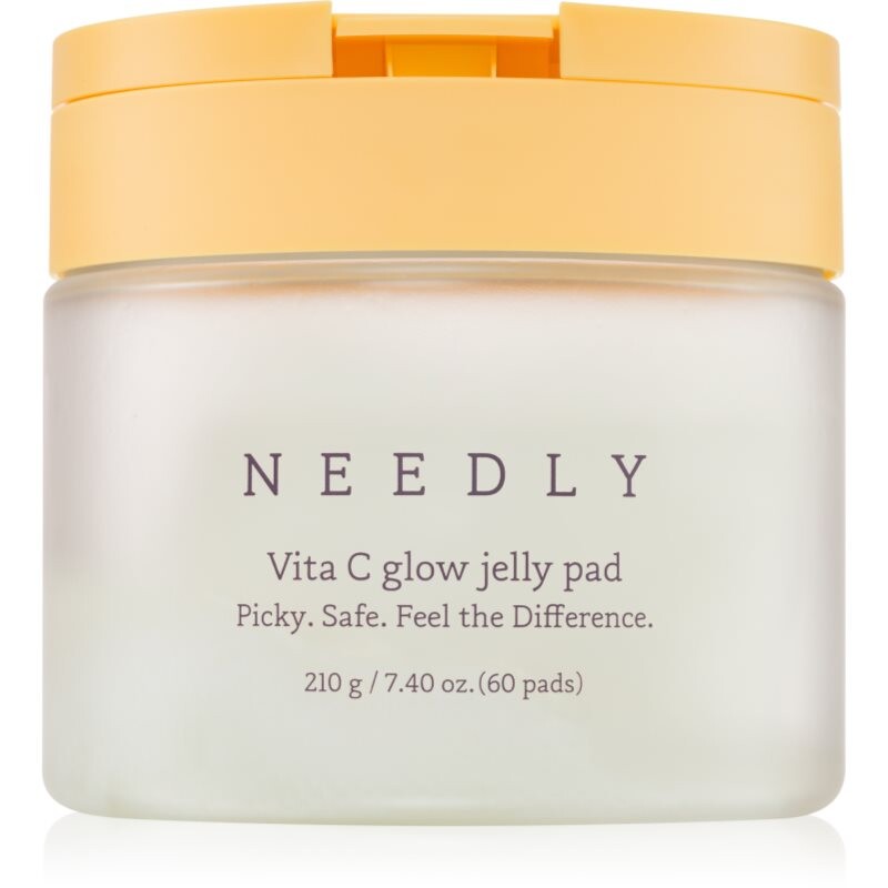 NEEDLY Vita C Glow Jelly Pad čistiace tampóny pre rozjasnenie pleti s vitamínom C 60 ks
