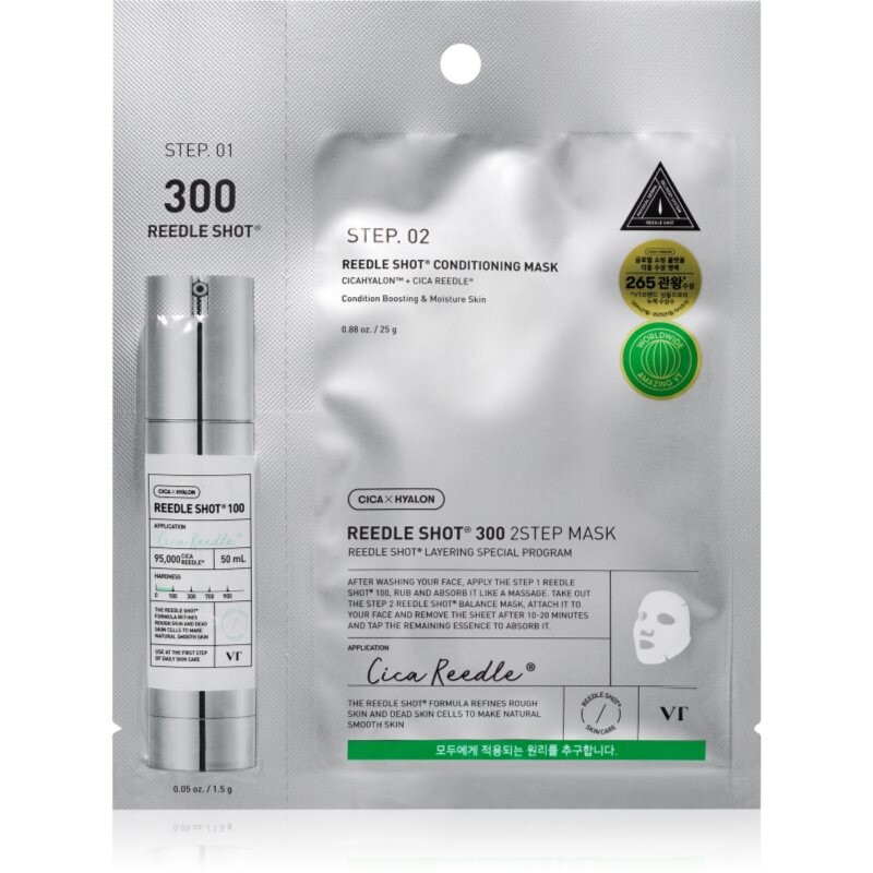 VT Cosmetic Reedle Shot 700 2-Step Mask intenzívna obnovujúca maska na dvojfázové ošetrenie pleti 26.5 g
