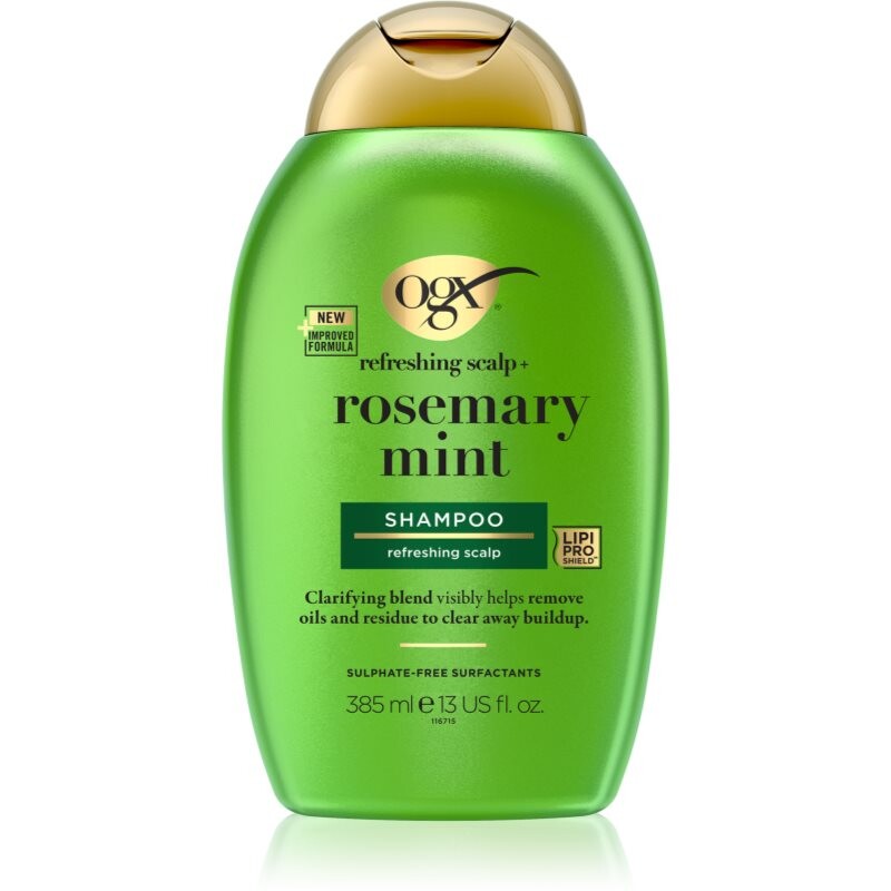 OGX Rosemary Mint čistiaci šampón pre mastnú pokožku hlavy 385 ml