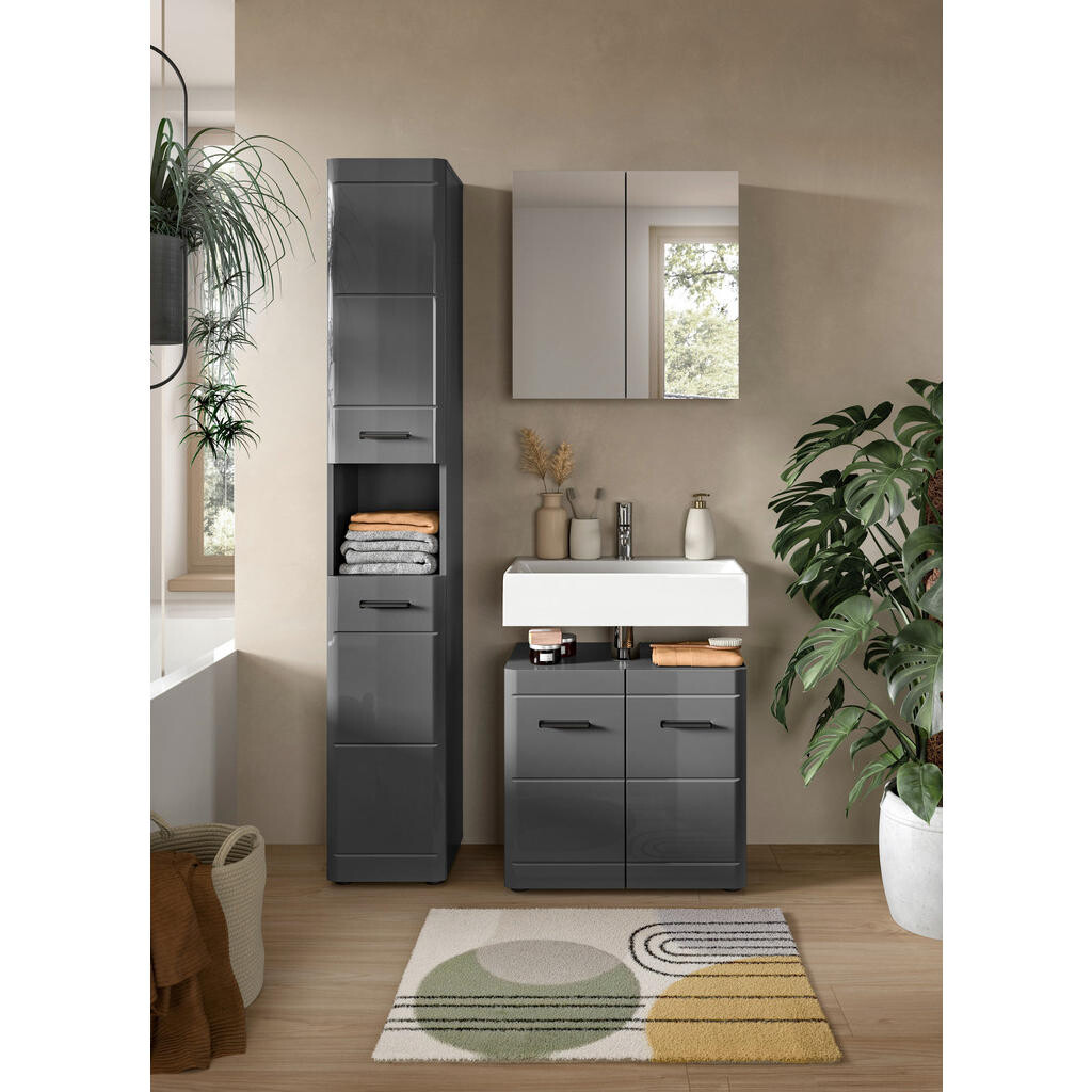 MID.YOU KÚPEĽŇA sivá, sivá farba s vysokým leskom