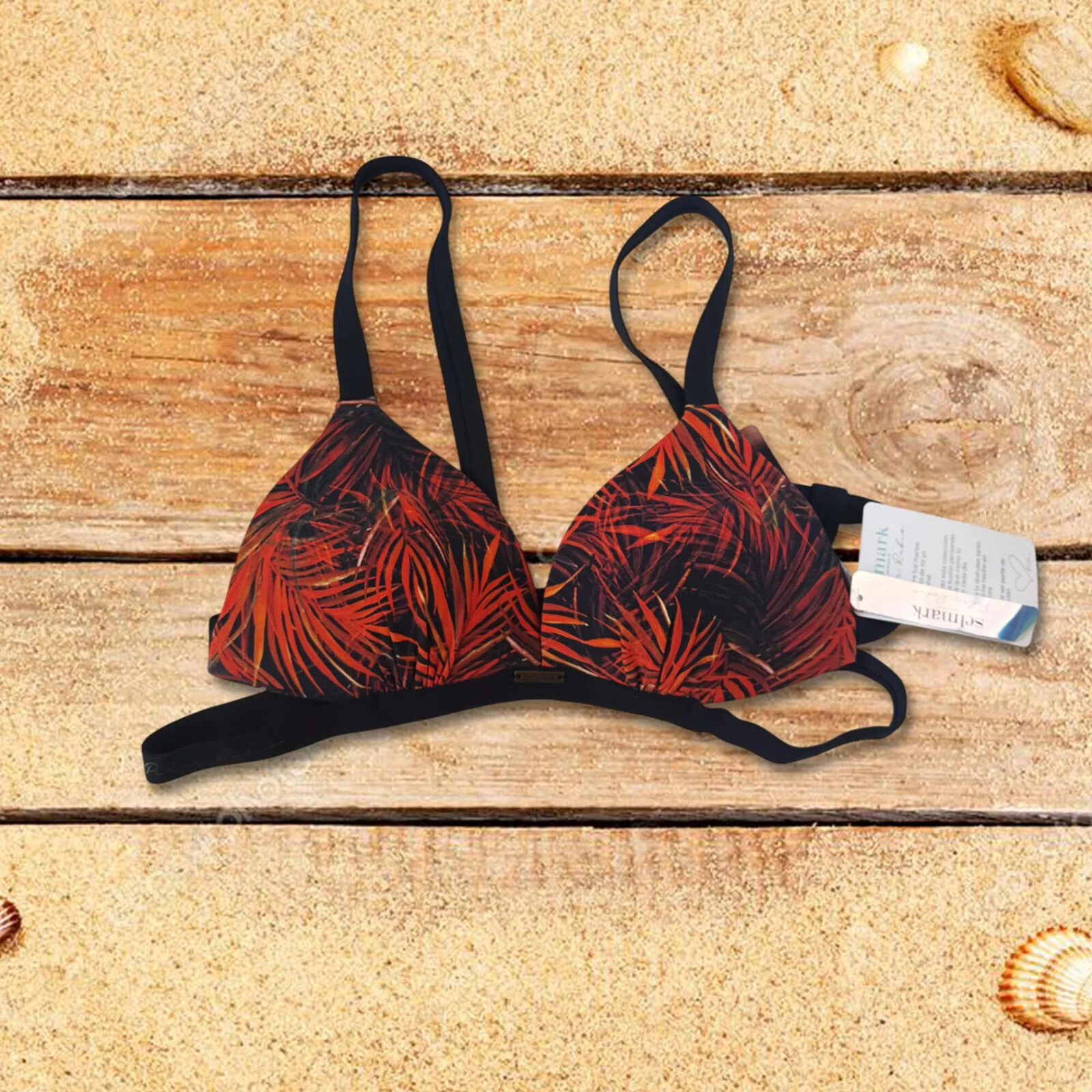 Vrchný diel plaviek BB722 Black-Orange - Selmark 70B