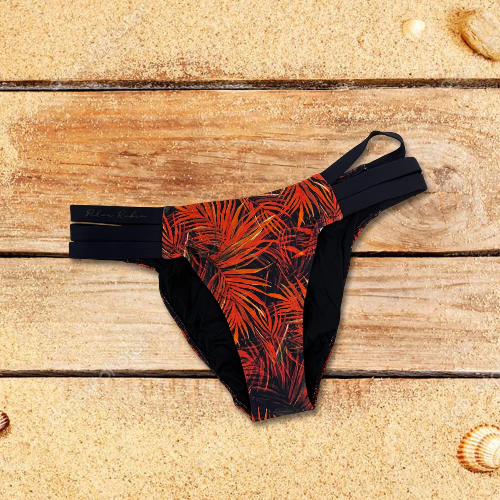 Spodný diel plaviek BB707 black-orange - Selmark S