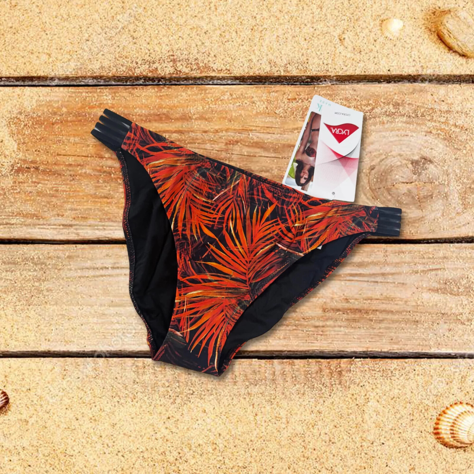 Spodný diel plaviek BB708 black-orange - Selmark S