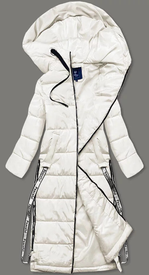 Dámska dlhá zimná bunda AG3-3038 light beige - Ann Gissy XL