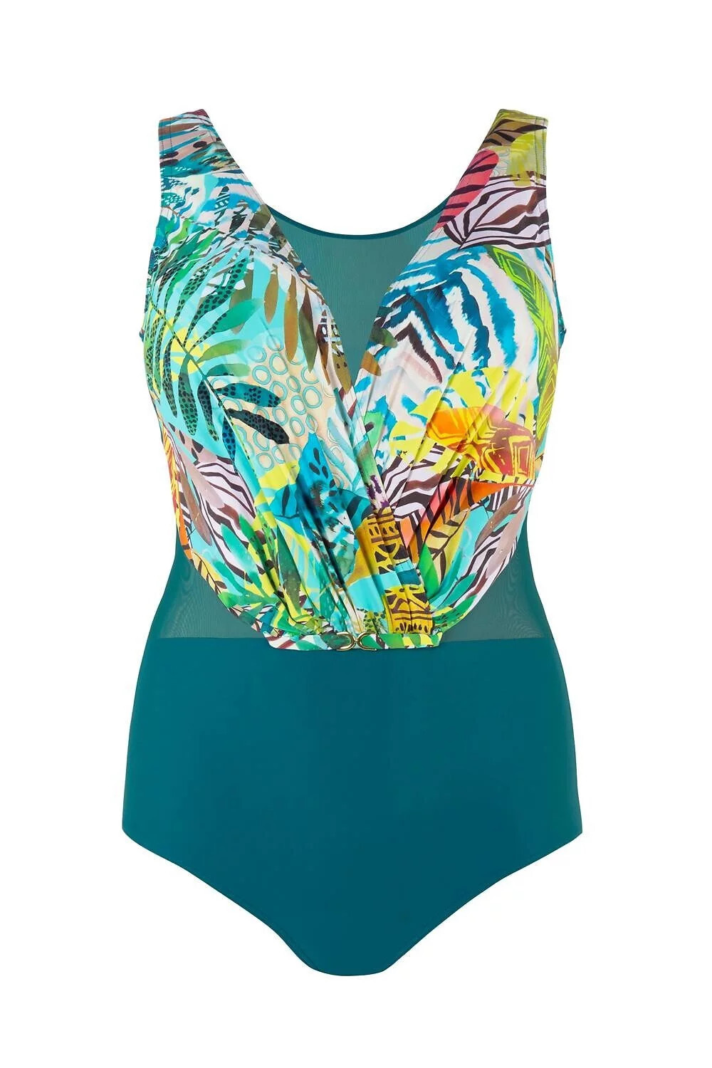 Dámske jednodielne plavky Aruba 4 S1006V1AR4 Green - Self 4XL