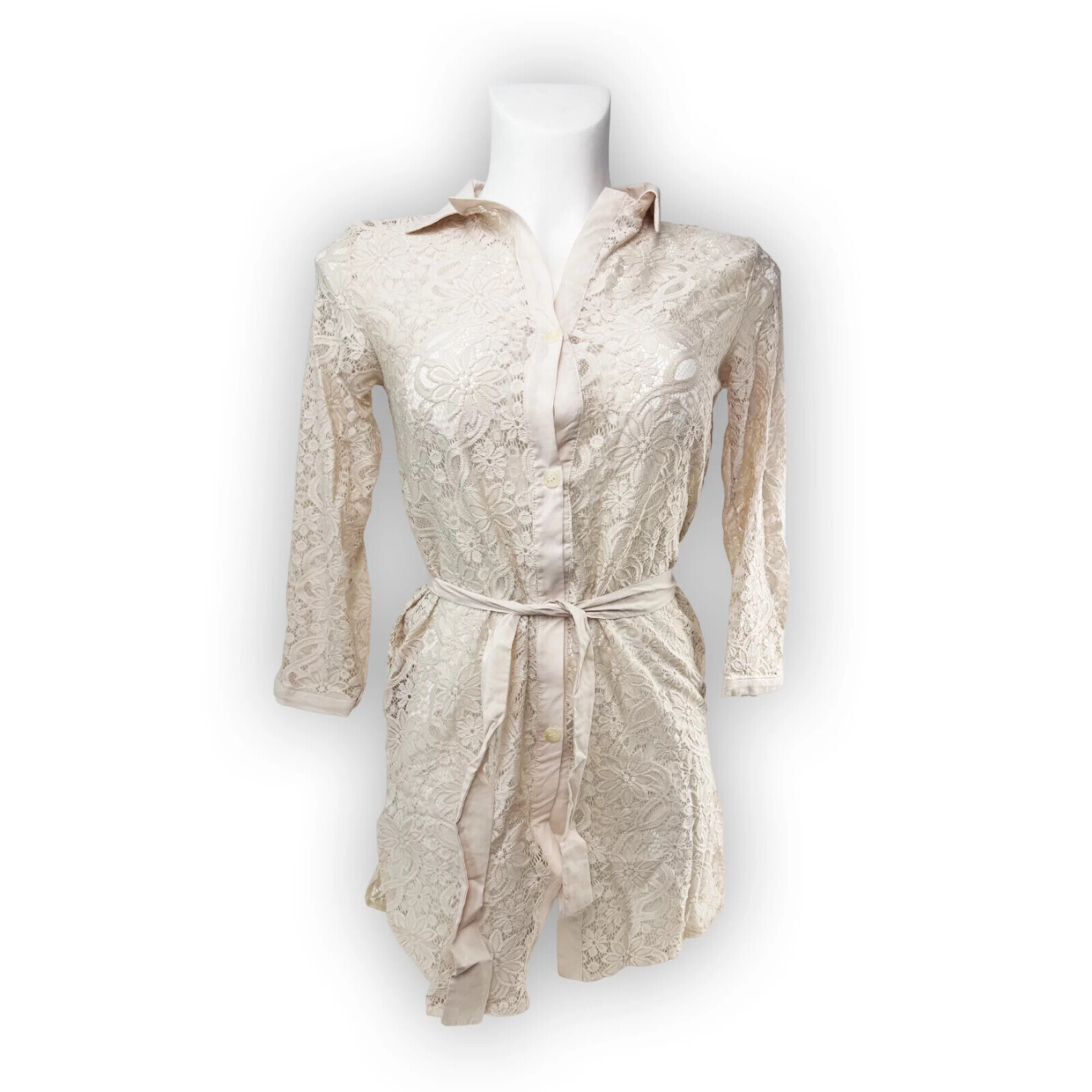 Dámsky plážový župan B033 Beige - Selmark M