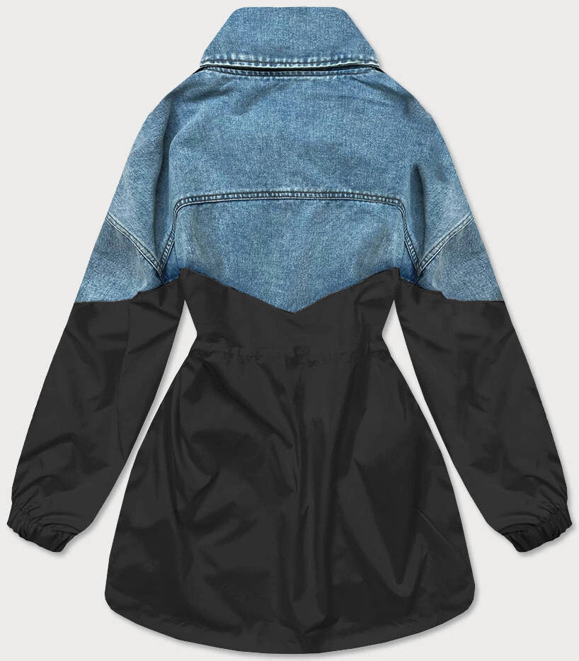 Svetlomodrá a čierna voľná džínsová bunda (B9791-5001) - Goodlooking M/L