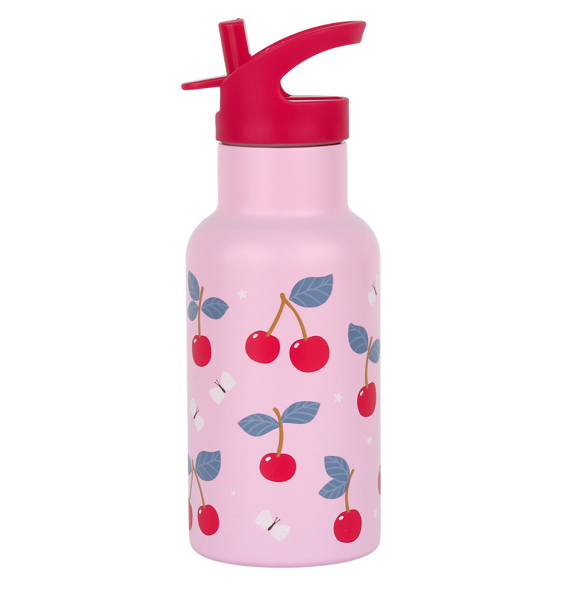 A Little Lovely Company - antikorová fľaša na pitie, 350 ml - čerešne