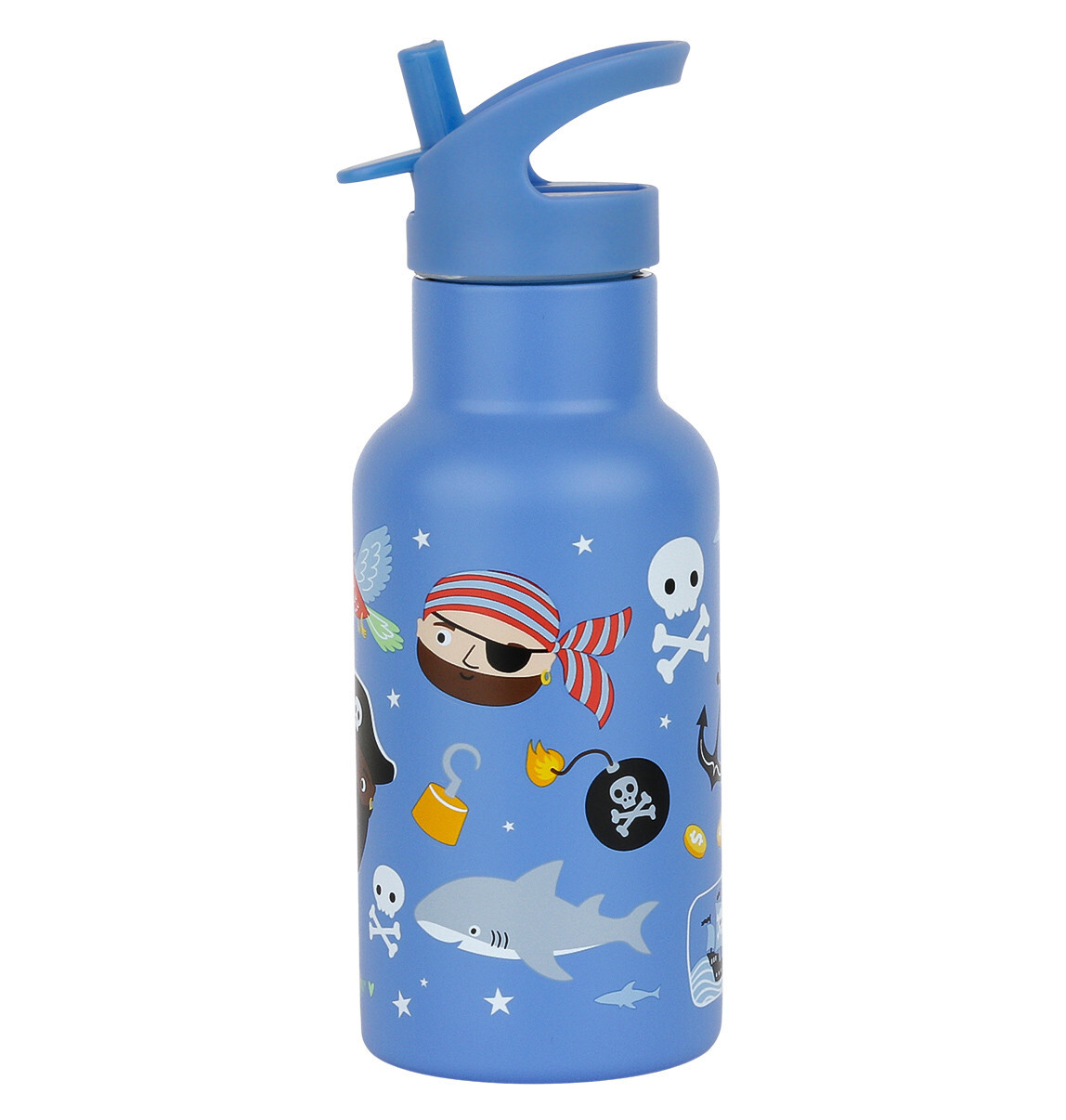 A Little Lovely Company - antikorová fľaša na pitie, 350 ml - piráti