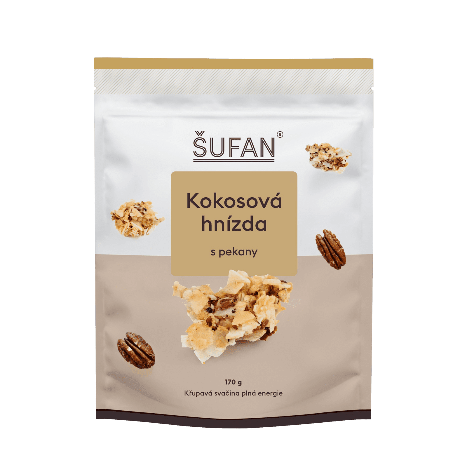 ŠUFAN Kokosové hniezda s pekánmi 170 g