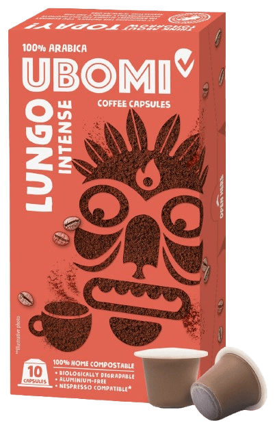 UBOMI Lungo Intense 100% Arabica RFA kávové kapsule 10 ks