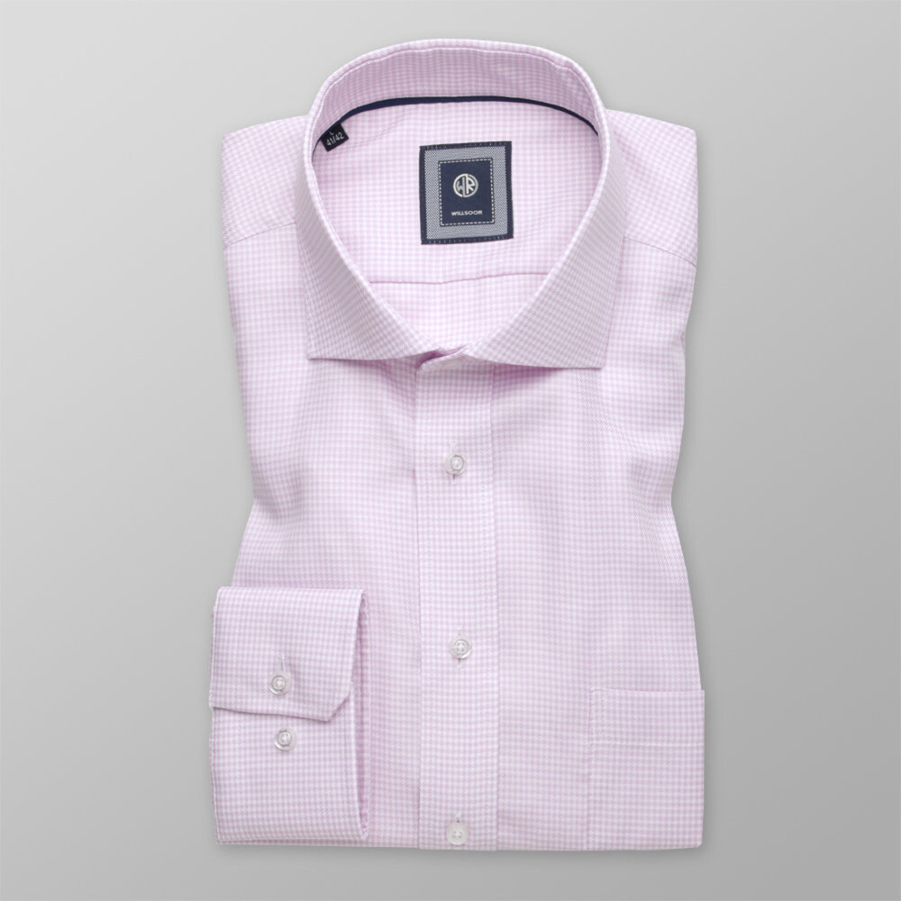 Košeľa Slim Fit ružový vzor (výška 176 - 182 a 188 - 194) 11014