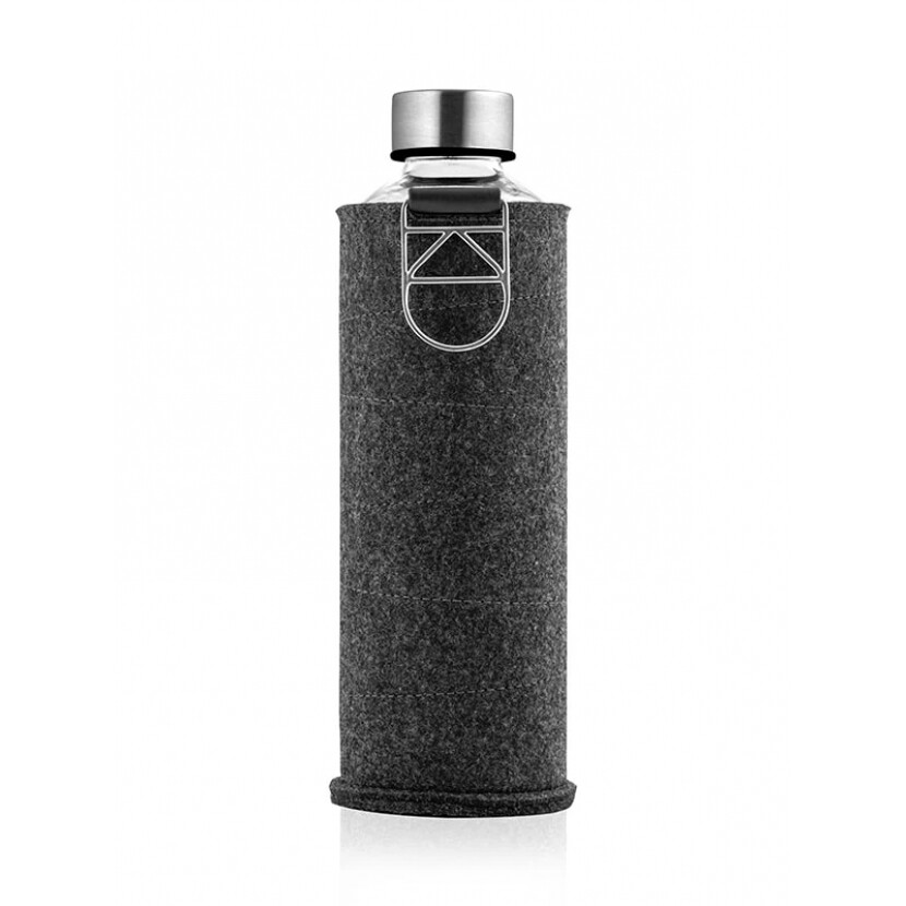 Sklenená fľaša s plsteným obalom Equa Mismatch 0,75 l - čierna