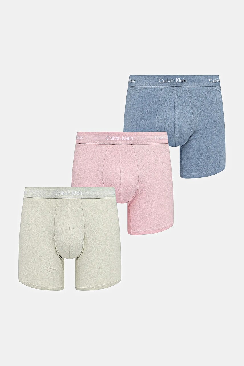 Boxerky Calvin Klein Underwear 3-pak pánske, ružová farba, 000NB1770A
