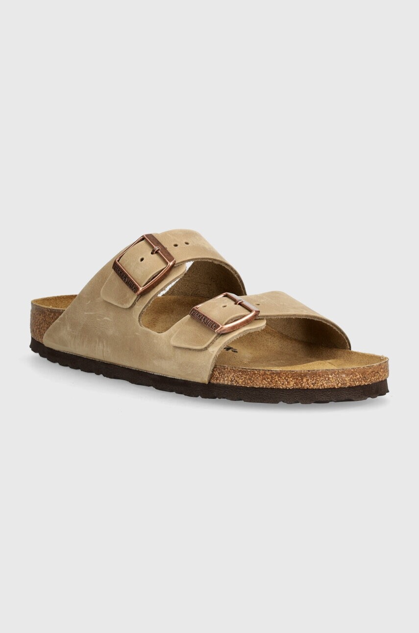 Nubukové šľapky Birkenstock Arizona hnedá farba, 352201