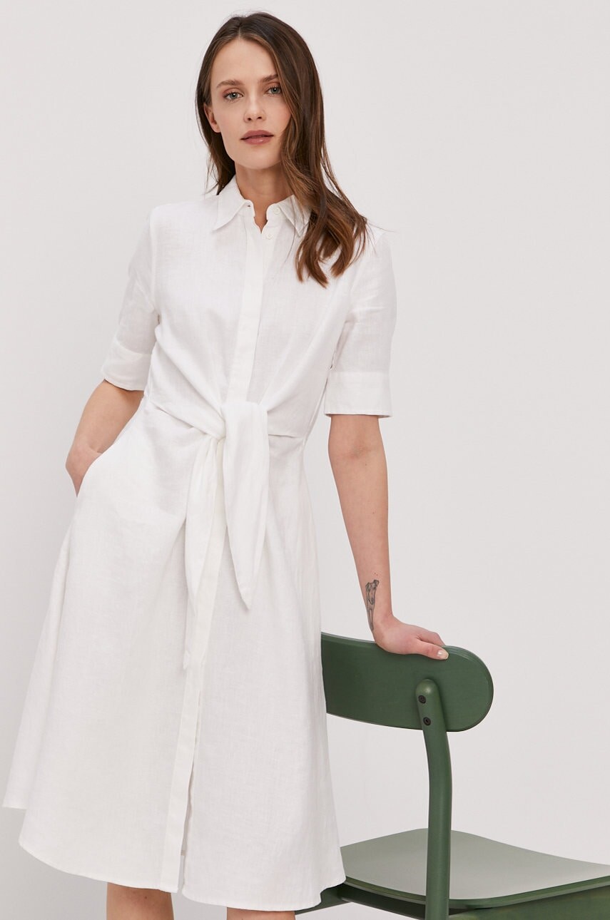 Šaty Lauren Ralph Lauren biela farba,200831364001