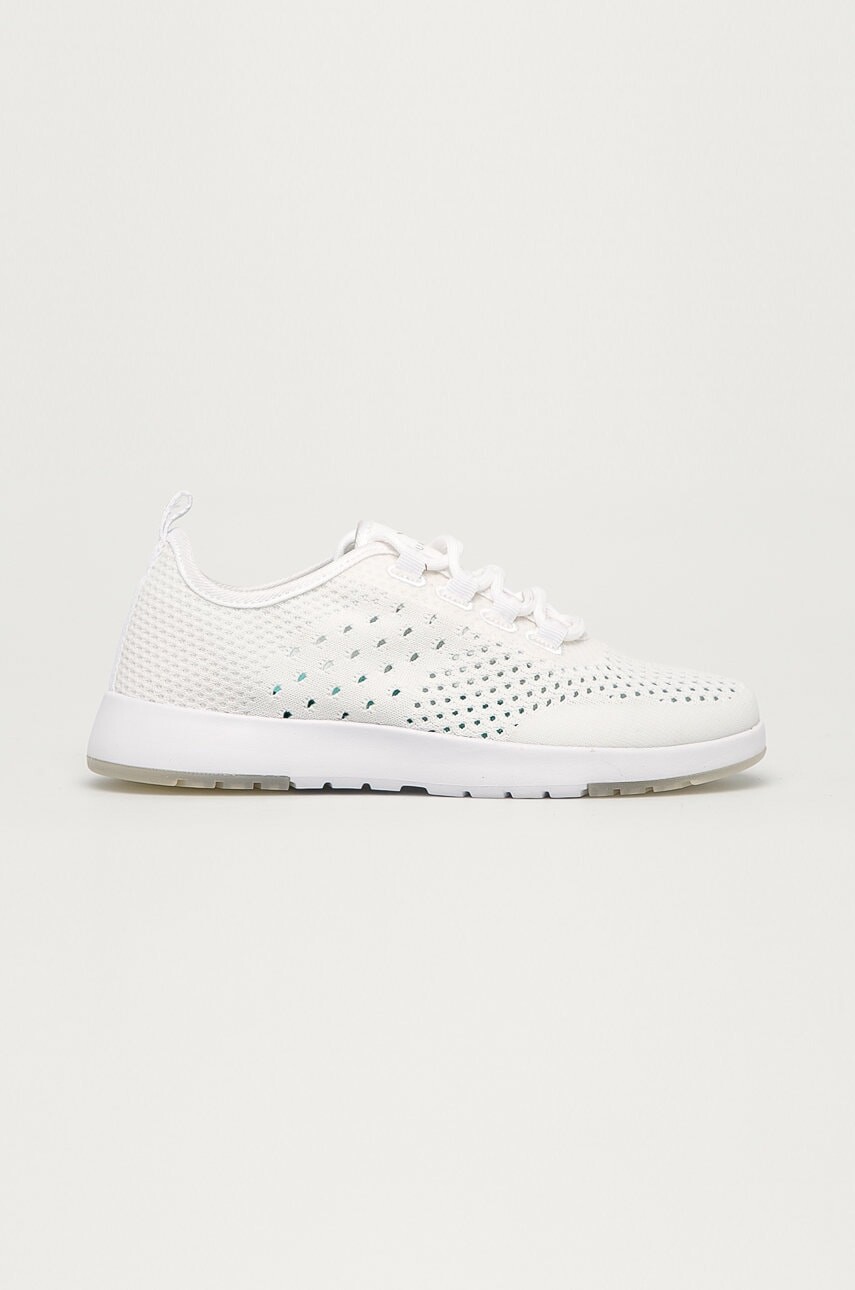 Topánky Emu Australia White Miki biela farba, na plochom podpätku, W12497